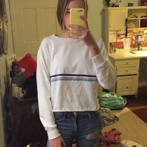 white long sleeve brandy melville top